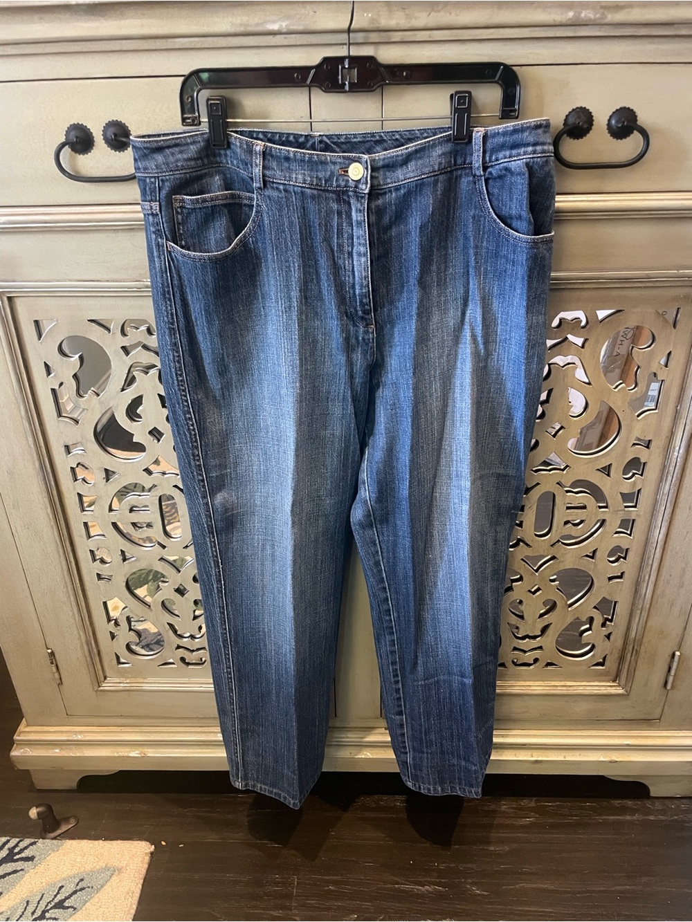 St John Sport  Women's Relaxed Straight Leg Jeans - Blue